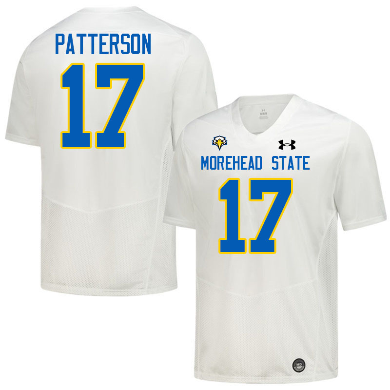 Morehead State Eagles #17 Bryce Patterson College Football Jerseys,Uniforms-White